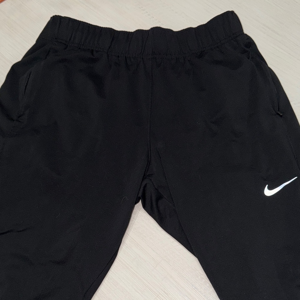 Nike Black Joggers Running Pants with White Swoosh